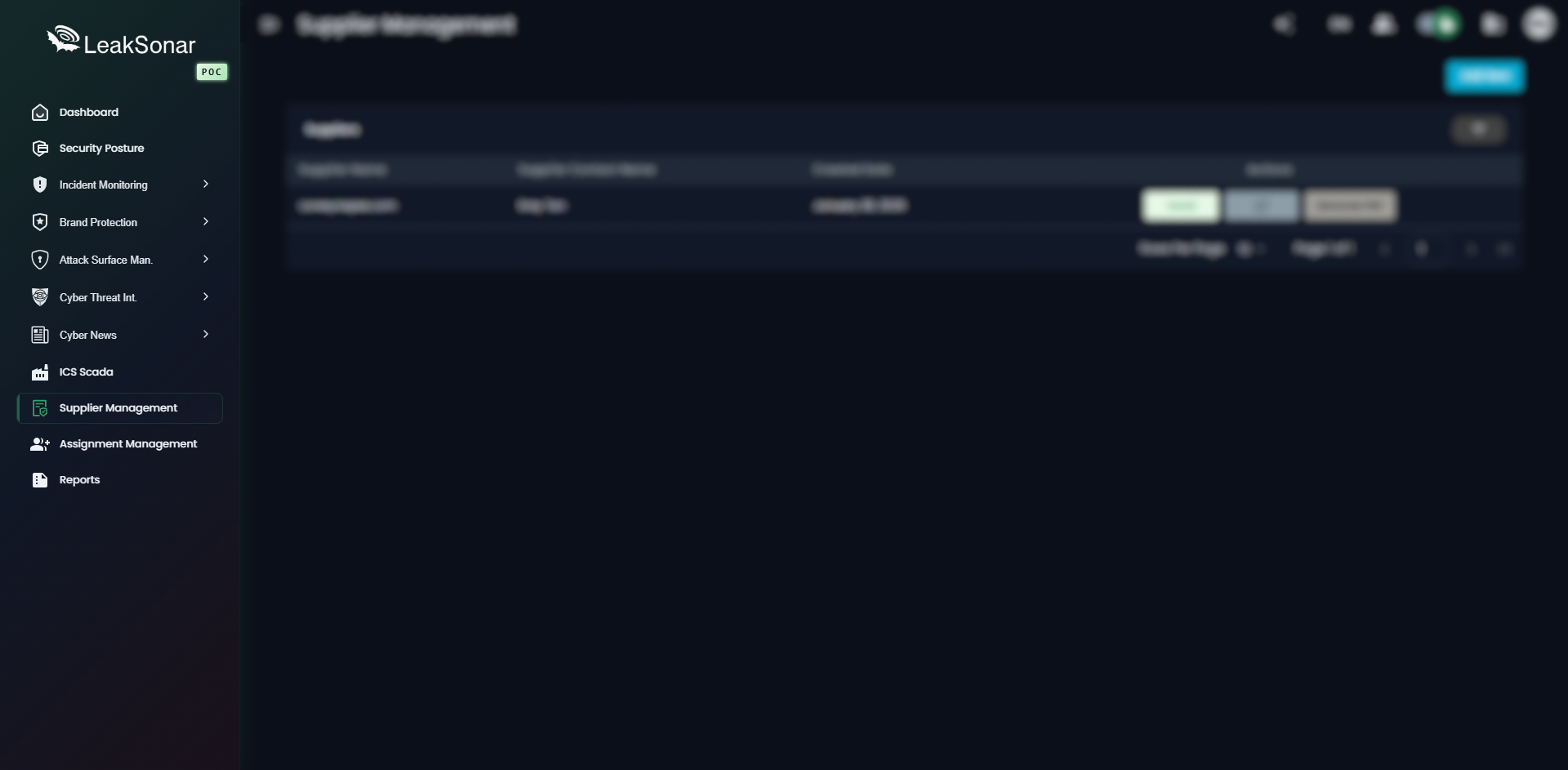 Supplier Management Dashboard